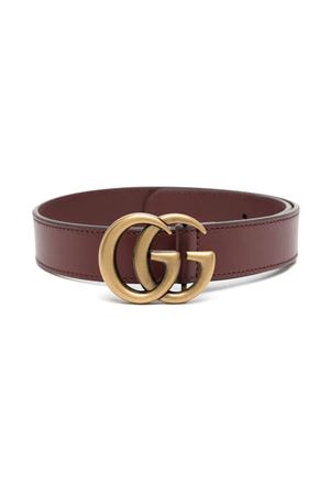 Brown calf leather belt GUCCI KIDS | 4327071AAOS6123